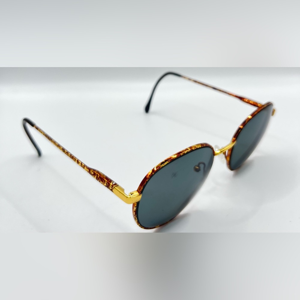 Vintage Berdel Hampton Brown Gold Round Sunglasses Frames Only
